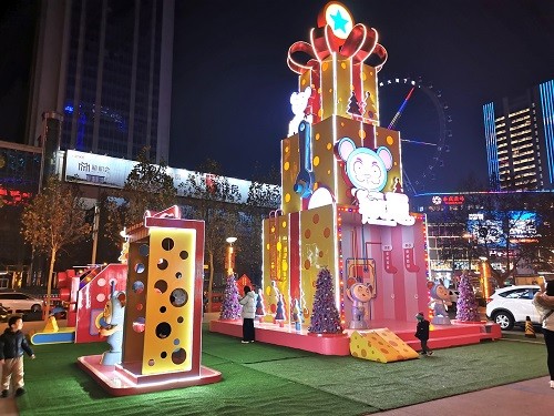 沂水和諧廣場圣誕美陳